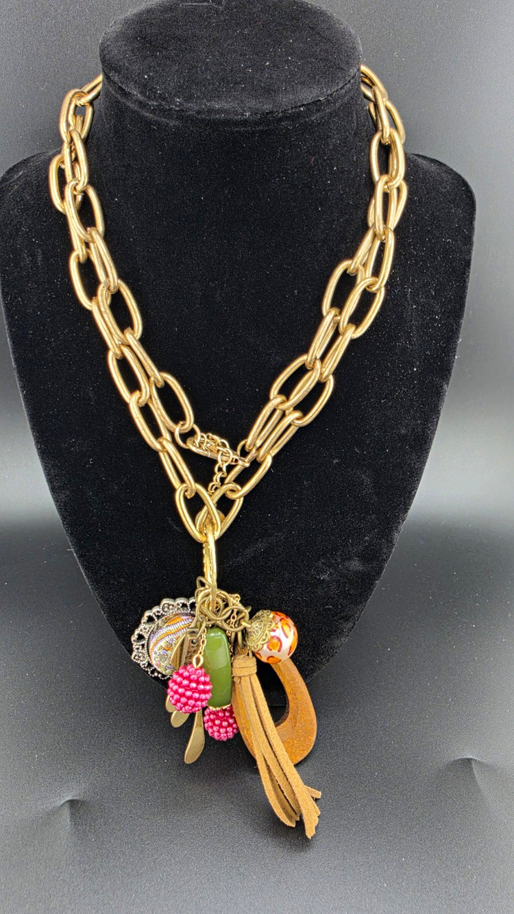 Plunder Design December 2018 "Posse" Charm Necklace.